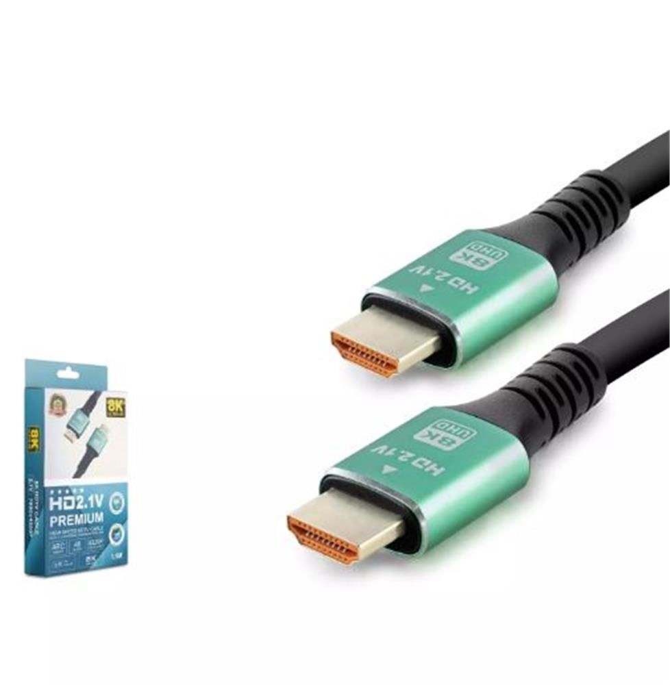 Hadron HDX2044 HDMI (M) to HDMI (M) Kablo PVC 8K 60Hz 2.1V 1.5 Metre Siyah