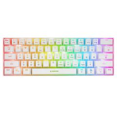 Rampage KB-RX63 B-ATOM Beyaz Bluetooth RGB RED Switch Mekanik Q Oyuncu Klavyesi (63 Tuş)