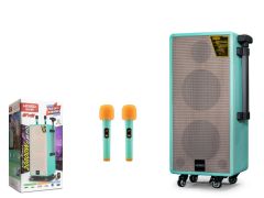 Kimiso QSW5 Bluetooth Speaker 2x8'' 370-290-710MM Usb - Fm - Tf - Aux - Tws - Bluetooth