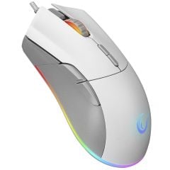 Rampage SMX-R21 COMPACT USB Pembe-Gri RGB Işıklı+Macro 7200DPI 1000Hz Gaming Mouse