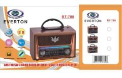 Everton RT-780 Bluetooth USB/TF/AM/FM/SW Nostaljik Ahşap Tasarımlı Radyo