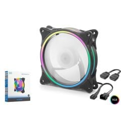 Nodar ND2658 120mm İç ve Dış Çift Halkalı (Dual Ring) Adreslenebilir RGB (ARGB) Siyah Kasa Fanı