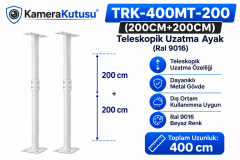 KameraKutusu TRK-400MT-200 (200CM+200CM) Teleskopik Uzatma Ayak (Ral 9016)