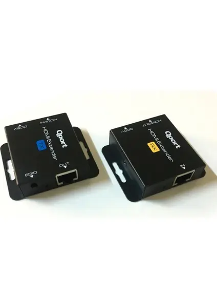 QPORT HDMI EXTENDER CAT6 60M 2 Lİ PAKET (ADAPTÖR DAHİL) (Q-HEX2)