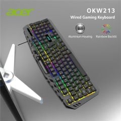 Acer OKW213 Siyah RGB Rainbow Backlit Gaming Keyboard