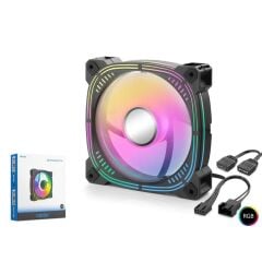 Nodar ND2656 3. Nesil Çift Halkalı (Dual Ring) 120mm ARGB Siyah Kasa Fanı