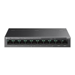 TP-LINK LS1210P 8 Port 10/100Mbps + 2 Port Gigabit 8-Port PoE+ 96W Masaüstü Switch