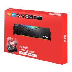 XPG LANCER RGB DDR5‑6000 MT/s PC5‑48000 16 GB CL 30‑40‑40 1.35 V Siyah Soğutuculu RGB Bellek Modülü