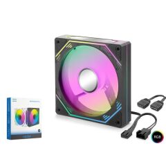 Nodar ND2652 5Pro 120mm İç ve Dış Parıltılı ARGB Siyah Kasa Fanı