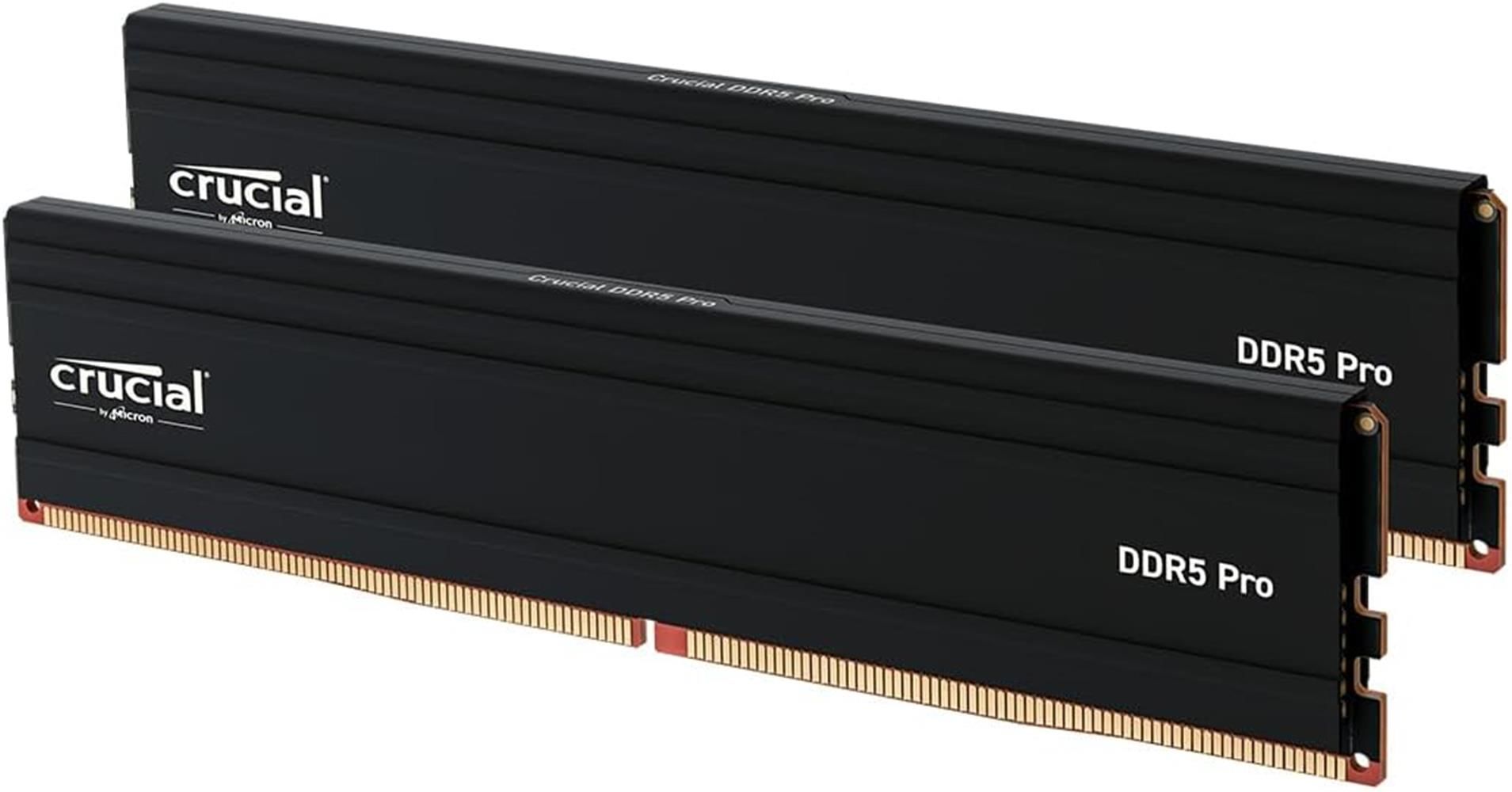 Crucial Pro DDR5 96GB Kit (2×48GB) 5600 MHz CL46 1.1 V 288‑Pin UDIMM Intel XMP 3.0 / AMD EXPO Destekli Siyah Heat Spreader RAM