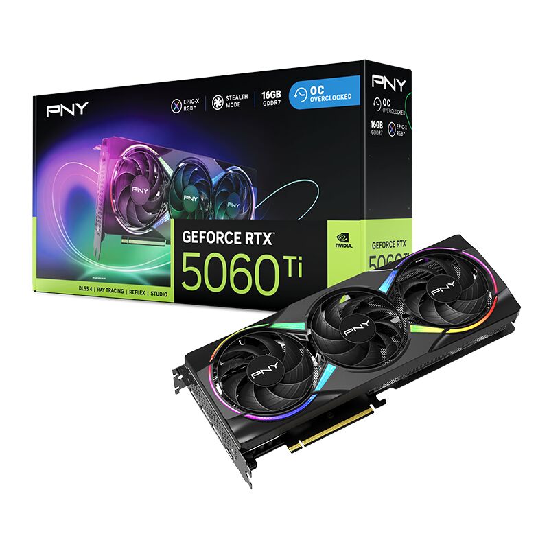 PNY RTX 5060 Ti EPIC-X ARGB OC 16GB GDDR7 128Bit (VCG5060T16TFXXPB1-O) Ekran Kartı