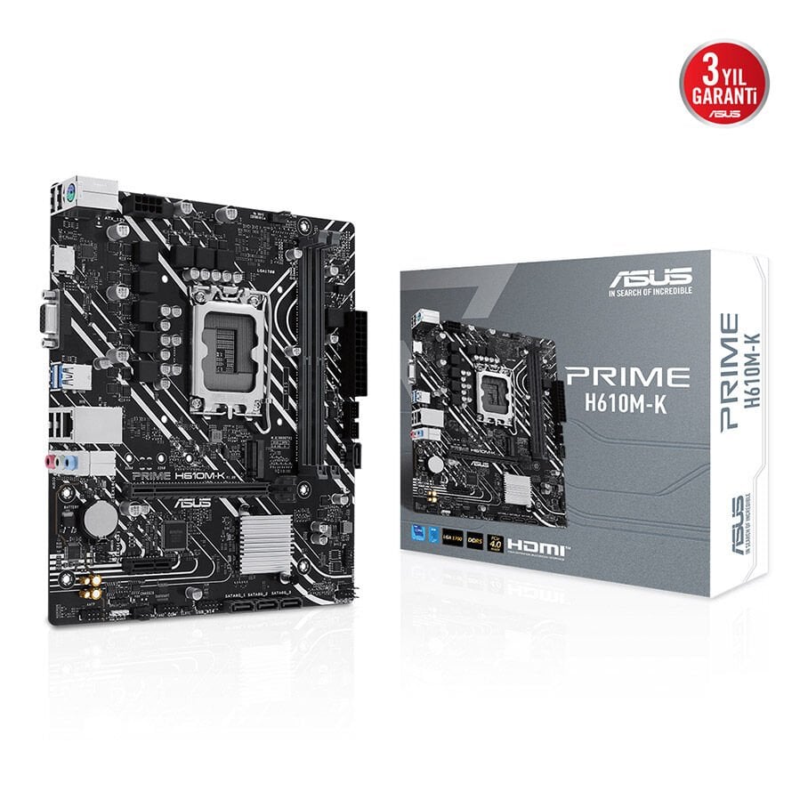 ASUS PRIME H610M-K Intel H610 LGA1700 DDR5 5600 DP HDMI M2 USB3.2 mATX ASUS 5X P