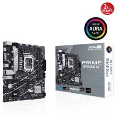 Asus Prime B760M-K D4 Intel B760 LGA1700 DDR4 5333MHz (OC) HDMI VGA mATX Anakart