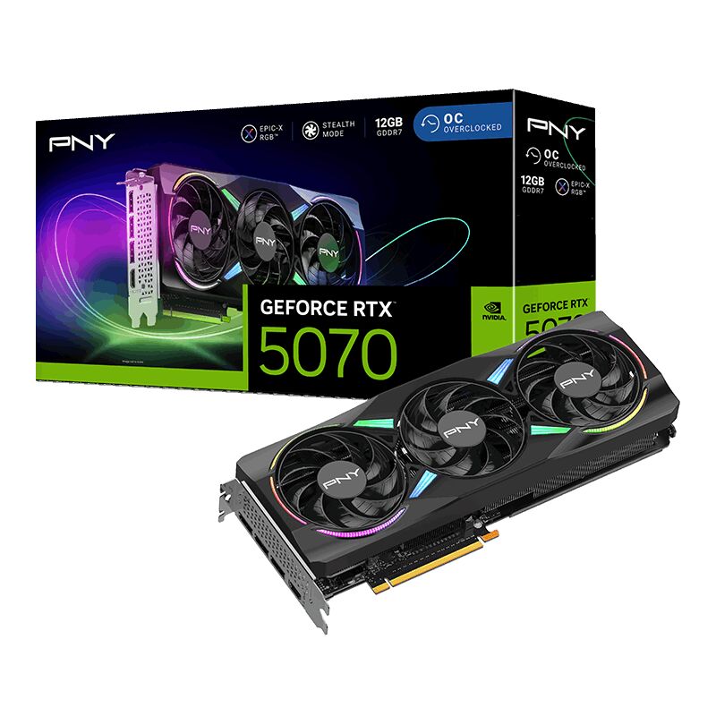 PNY RTX 5070 ARGB EPIC-X 12GB GDDR7 192Bit (VCG507012TFXXPB1-O) Ekran Kartı