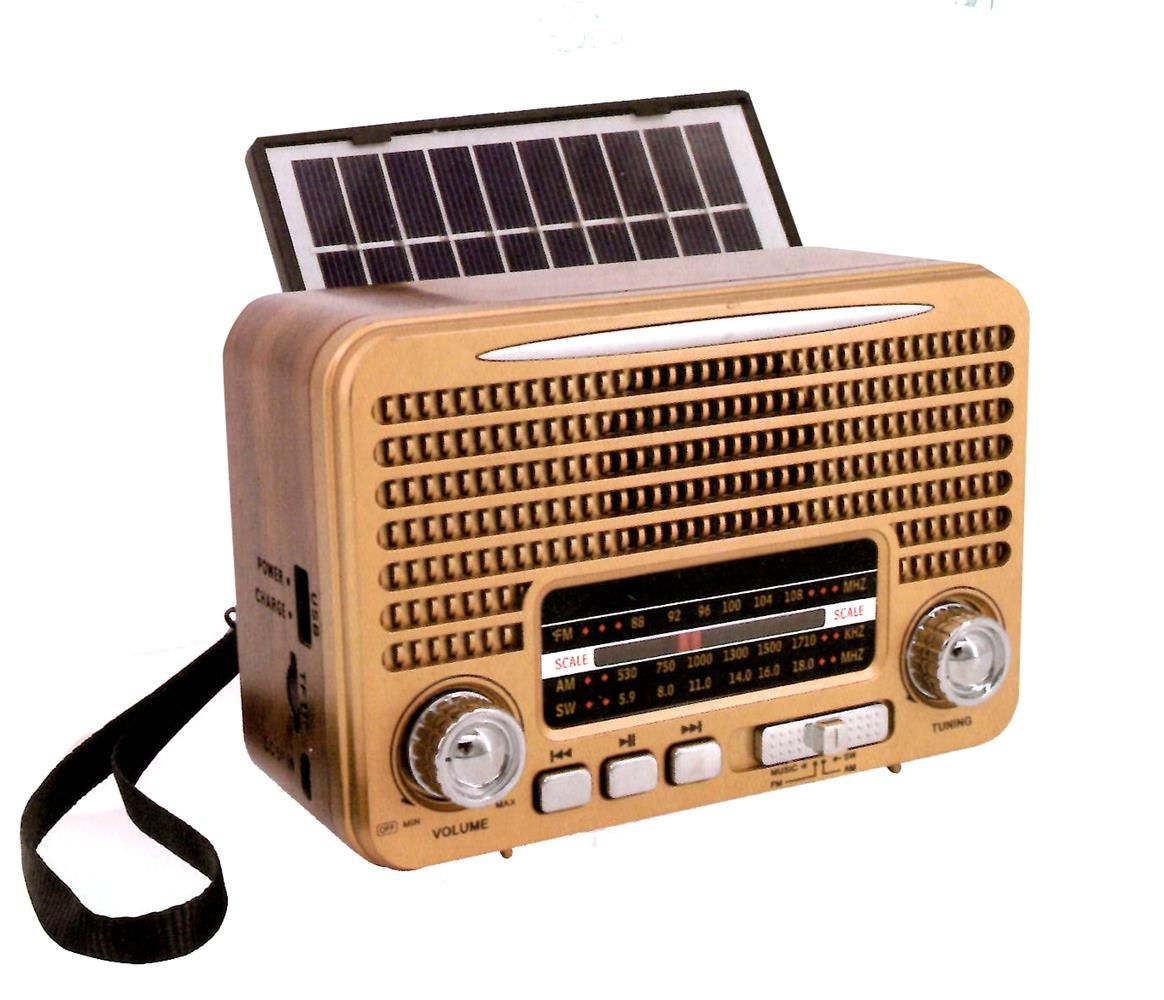 Everton RT-642 Solar Güneş Panelli Bluetooth TWS USB/TF/AM/FM/SW Nostaljik Taşınabilir Radyo