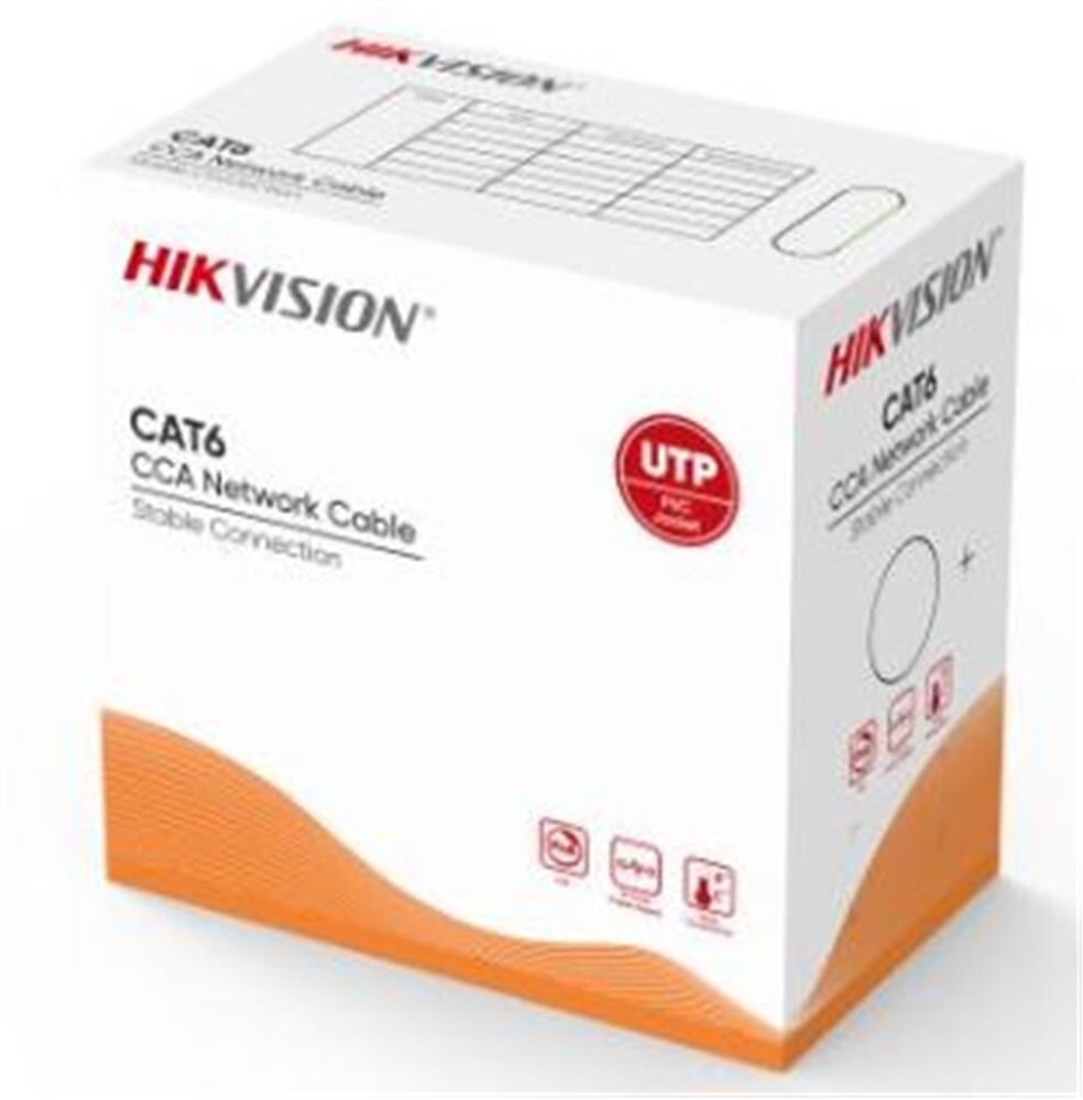 Hikvision DS-1LN6UU-CCA CAT6 U-UTP 24 AWG 305 Metre Ağ Kablosu CCA 0,57 mm