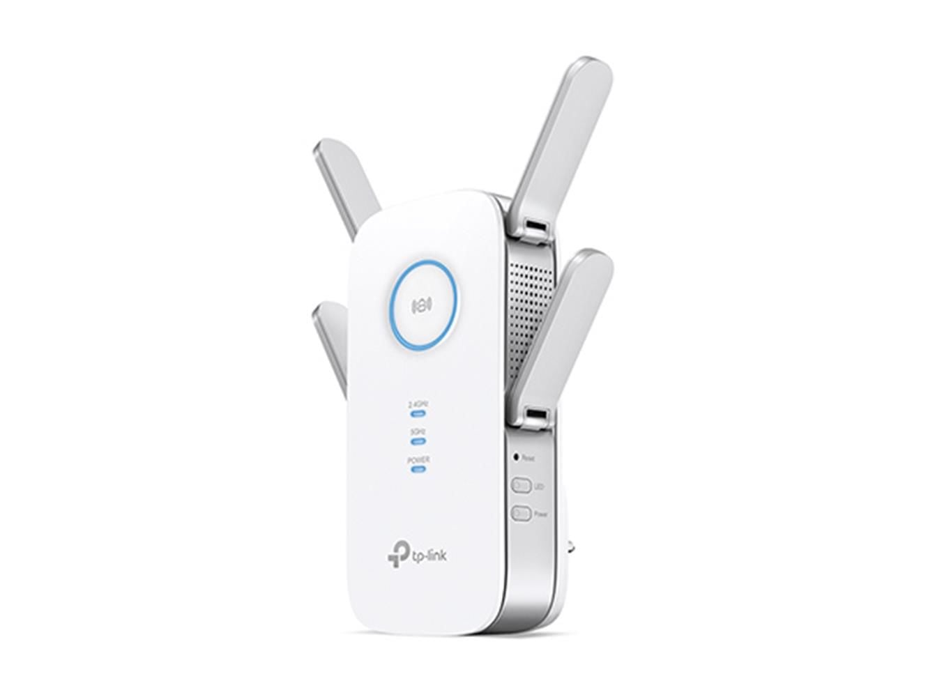 TP‑Link RE650 AC2600 Dual‑Band 1750 Mbps (800 Mbps + 1733 Mbps) 4×4 MU‑MIMO 4 Harici Antenli Gigabit Ethernet Portlu Wi‑Fi Menzil Genişletici (Range Extender) Beyaz