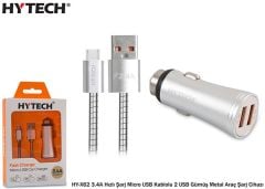 Hytech HY-X62 3.4A Hızlı Şarj Destekli 1.2m Micro USB Veri ve Şarj Kablosu