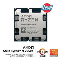 AMD Ryzen 9 7950X TRAY (Kutusuz) 4.5 GHz – 5 nm Zen 4 16‑Çekirdek / 32‑Thread 80 MB Cache AM5 Soket İşlemci