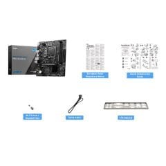 MSI PRO H610M-E SOKET 1700 DDR5 5600MHZ(OC) HDMI VGA M.2 USB3.2 1x 1G LAN mAT