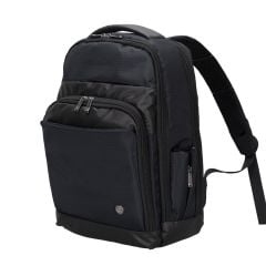 PLM Livorno-USB 17'' Siyah Notebook Sırt Çantası USB Girişli, Geniş Bölmeli, Dayanıklı Kumaşlı