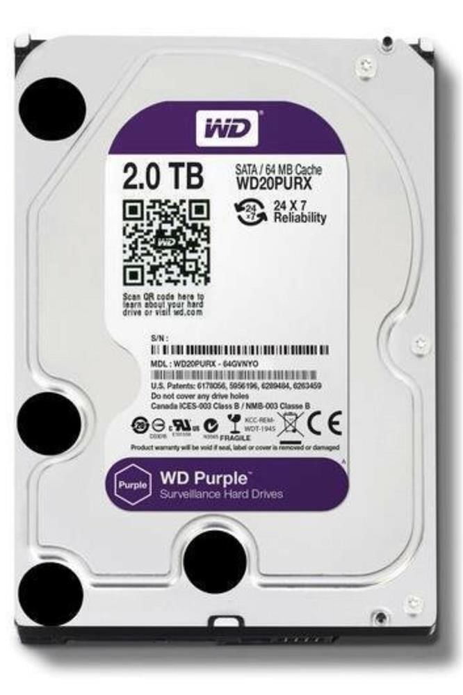 WD 2TB Purple WD23PURZ 3.5'' 5400RPM SATA 3 Güvenlik Harddisk 7/24