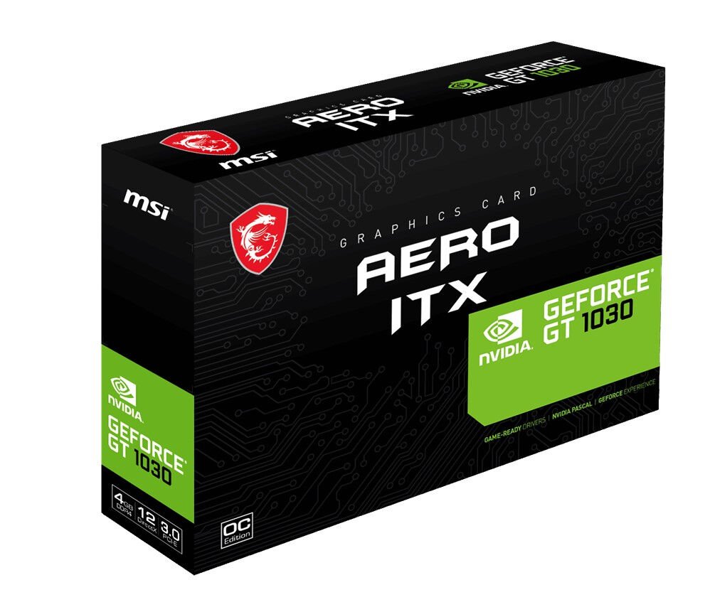 MSI GeForce GT 1030 Aero ITX 4GD4 OC 4GB DDR4 64 Bit Ekran Kartı