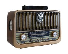 Everton RT-878 Bluetooth El Feneri FM-USB-TF-AUX Şarjlı Nostaljik Radyo