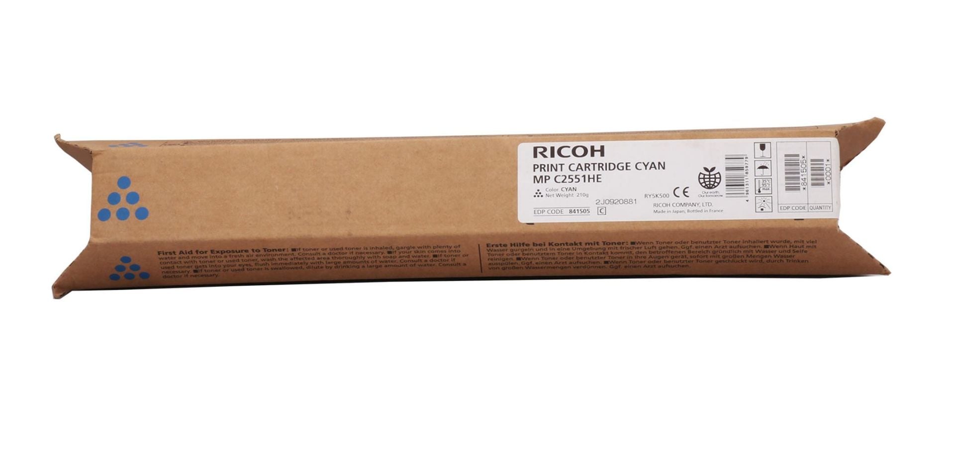 Ricoh MP C2551 Cyan (Mavi) Orijinal Fotokopi Toneri - 9.500 Sayfa (841505)
