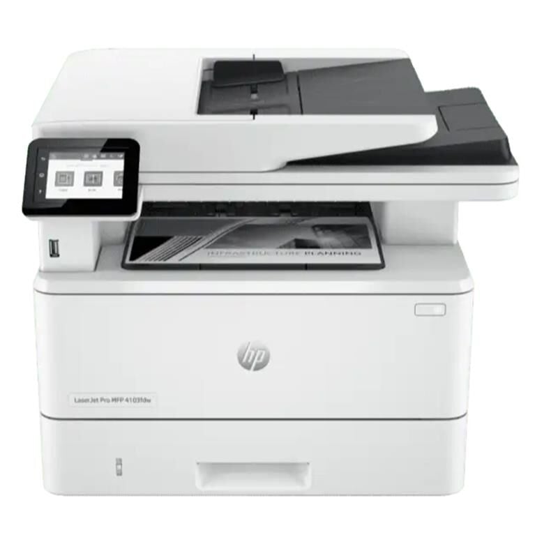 HP 2Z629A LaserJet Pro MFP 4103fdw 40 ppm A4 Mono Çok Fonksiyonlu Lazer Yazıcı – Yazdır, Tara, Fotokopi, Faks – Otomatik Dubleks, 50 sf. ADF, 2.7″ Renkli Dokunmatik, Ethernet & Wi‑Fi