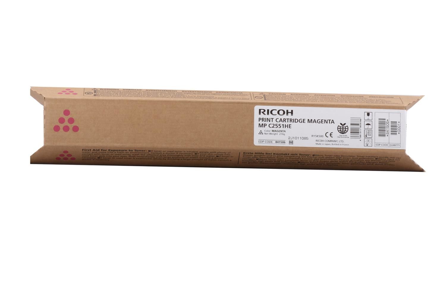 Ricoh MP C2551 Magenta (Macenta) Orijinal Fotokopi Toneri (9.500 Sayfa Kapasite)