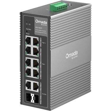 Omada TP-Link IES210GPP 10 Port Gigabit Endüstriyel Yönetilen Switch, 6-Port PoE+ and 2-Port PoE++
