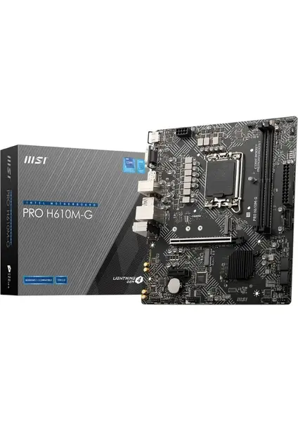 MSI PRO H610M-E SOKET 1700 DDR5 5600MHZ(OC) HDMI VGA M.2 USB3.2 1x 1G LAN mAT
