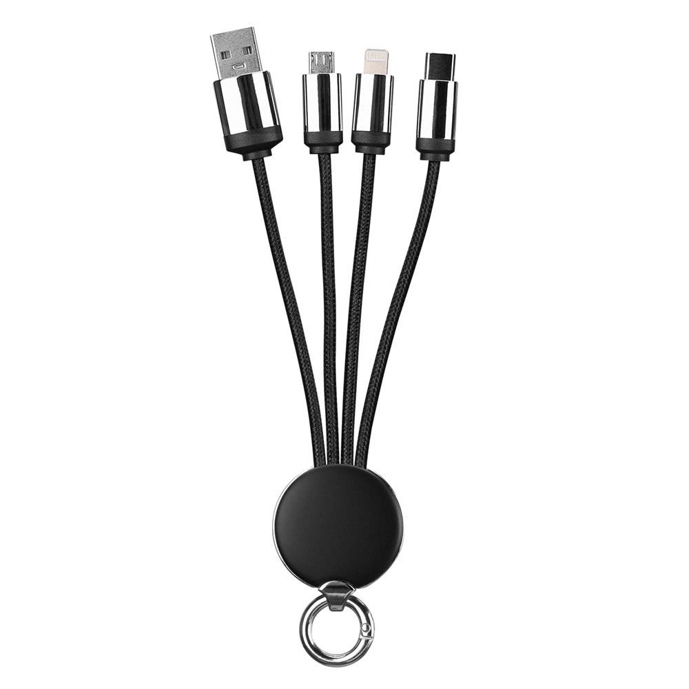 S-link SL-CP110 20cm 3in1 (Micro USB + Lightning + Type-C) 2A LED Logolu Hızlı Şarj Kablosu