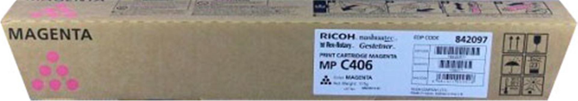 Ricoh MP C306 Magenta (Macenta) Orijinal Fotokopi Toneri - MP C306 / MP C307 / MP C406 (842092)