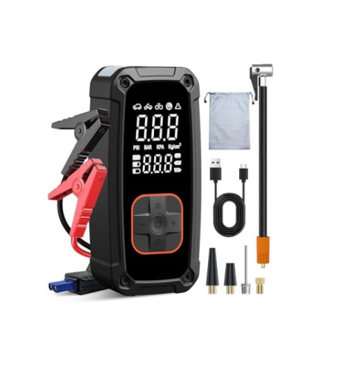 Mutlusan 999 999 53001 10000mAh Çok Fonksiyonlu Akıllı Akü Takviyesi Dijital Hava Kompresörü Şişirme Pompası Powerbank