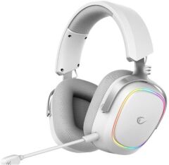 Rampage RETSU Beyaz-Gri Kablosuz 2.4G+ Bluetooth Kumaş Mikrofonlu Oyuncu Kulaklığı