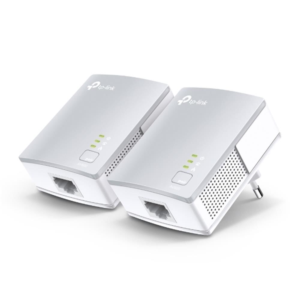 TP‑Link TL‑PA4010KIT AV600 Nano Powerline Adaptör Başlangıç Kiti 600 Mbps 1×10/100 Mbps RJ‑45, Çift EU/UK/US Priz Tipi, 300 Metre Menzil, 128‑bit AES, Otomatik Güç Tasarrufu