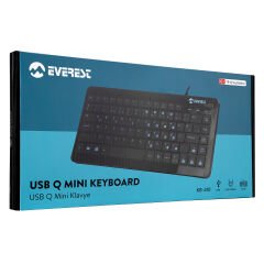 Everest KB-410 Siyah USB Kablolu Türkçe Q Mini Klavye