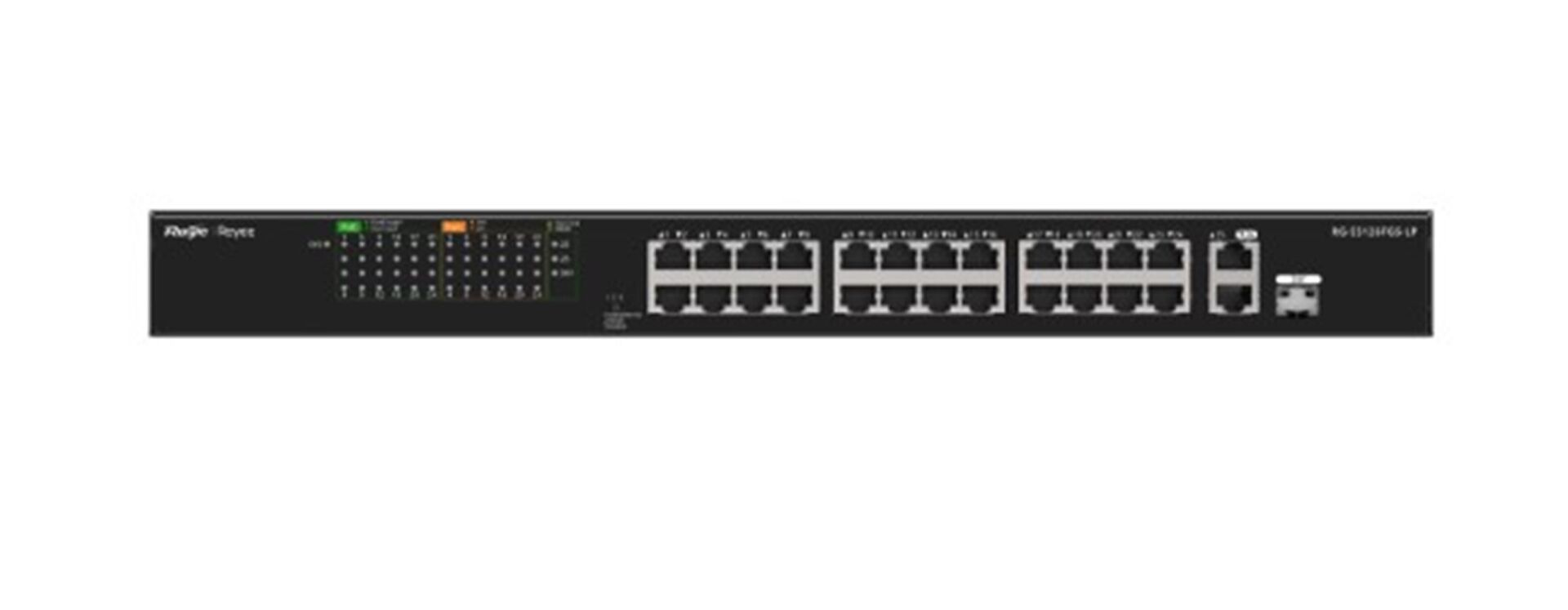 Ruijie Reyee RG-ES126S-P 26-Port 10/100Mbps Smart Managed Switch (24-Port PoE+, 1-Port Gigabit RJ45, 1-Port Gigabit SFP, 370W)