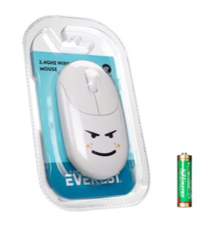 Everest SM-26 Fashion 2.4GHz Kablosuz Optik Mouse Beyaz Kabartmalı