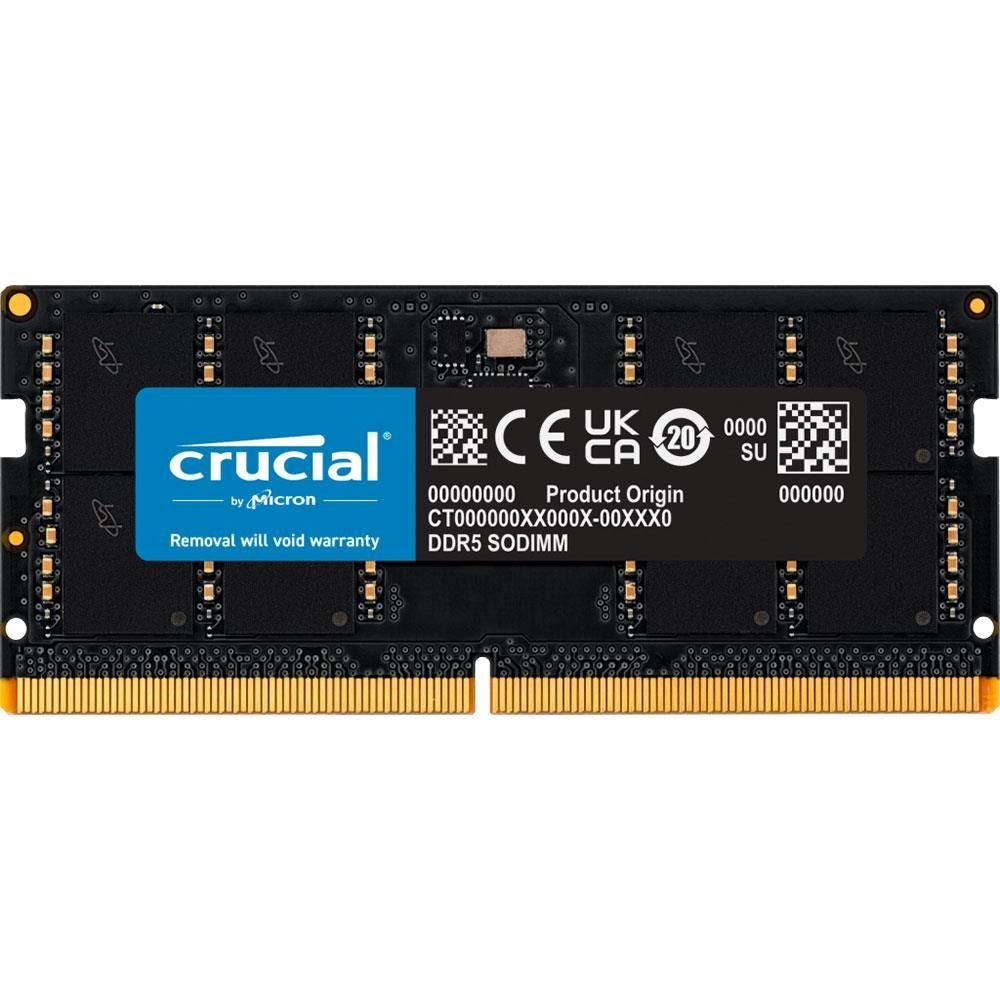 Crucial 32GB DDR5‑5600 MHz CL46 1.1 V 262‑Pin SODIMM Notebook RAM CT32G56C46S5