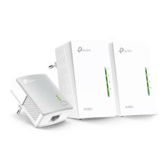 Tp‑Link TL‑WPA4220T KIT AV600 Powerline 300 Mbps Kablosuz 3’lü Adaptör Seti (2× TL‑WPA4220 + 1× TL‑PA4010) – 2× 10/100 Mbps Ethernet, Wi‑Fi Clone, HomePlug AV2