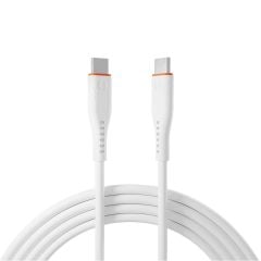 S-link SL-X280E 1 Metre USB-C to USB-C 60W 3A Power Delivery Hızlı Şarj ve Veri Kablosu - Beyaz