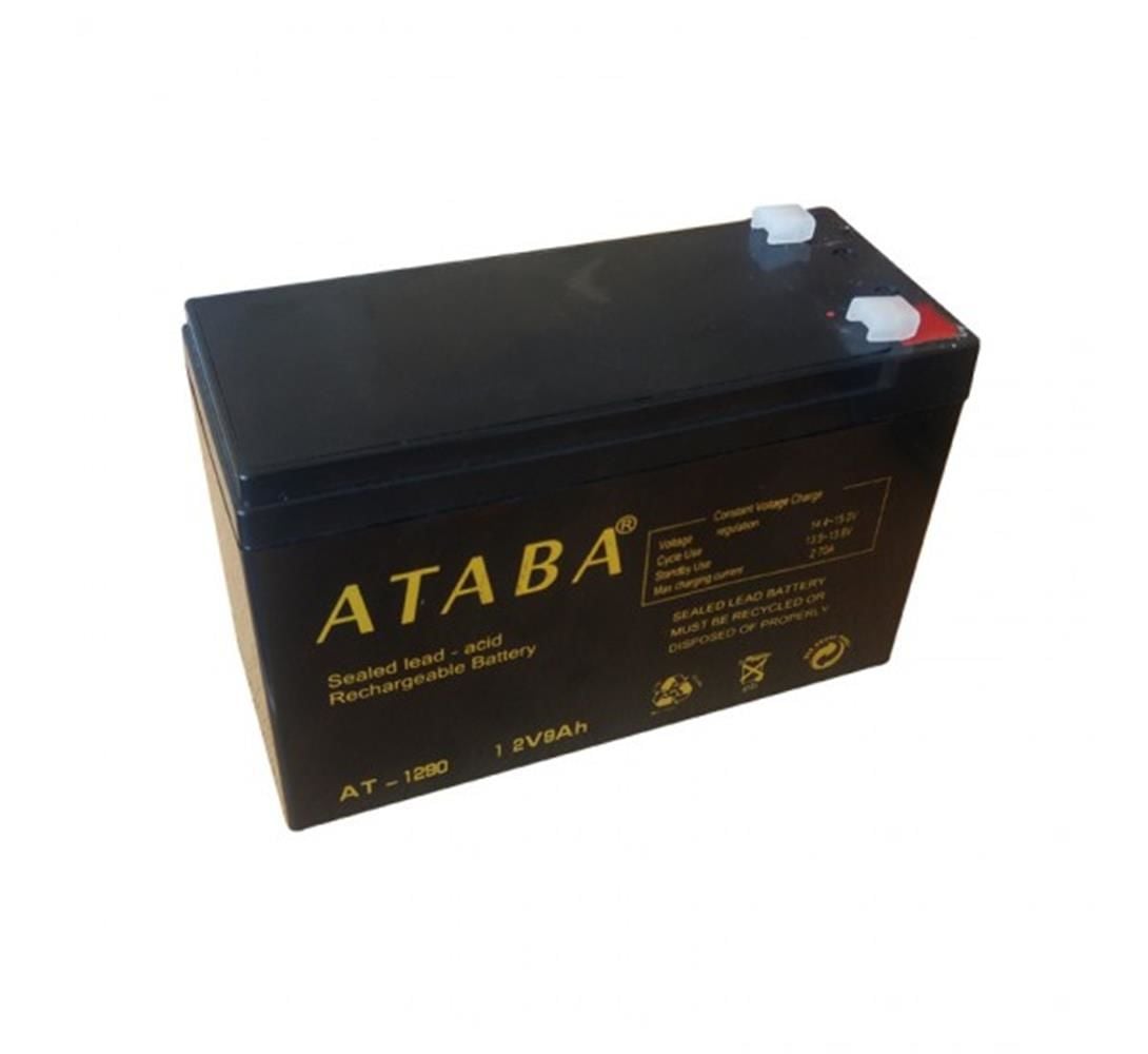 Ataba AT-1290 12V 9Ah Bakımsız Kuru Akü (UPS / Kesintisiz Güç Kaynağı Uyumlu)