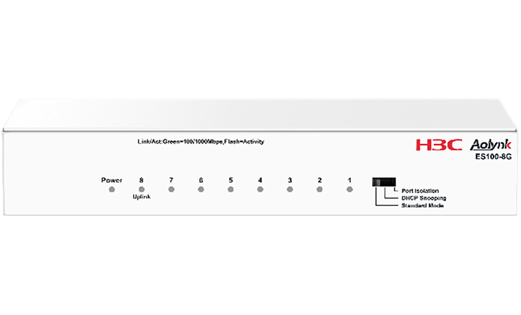 H3C Aolynk ES100-8G 8-Port Gigabit Unmanaged Masaüstü Metal Switch
