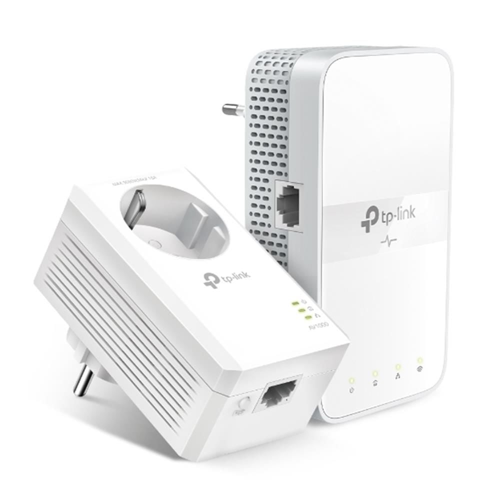 TP‑Link TL‑WPA7617 KIT AV1000 Gigabit Passthrough Powerline AC1200 Wi‑Fi Dual‑Band 1167 Mbps 1×Gigabit Ethernet 128‑Bit AES (TL‑WPA7617 + TL‑PA7017P) Powerline Adaptör Kiti