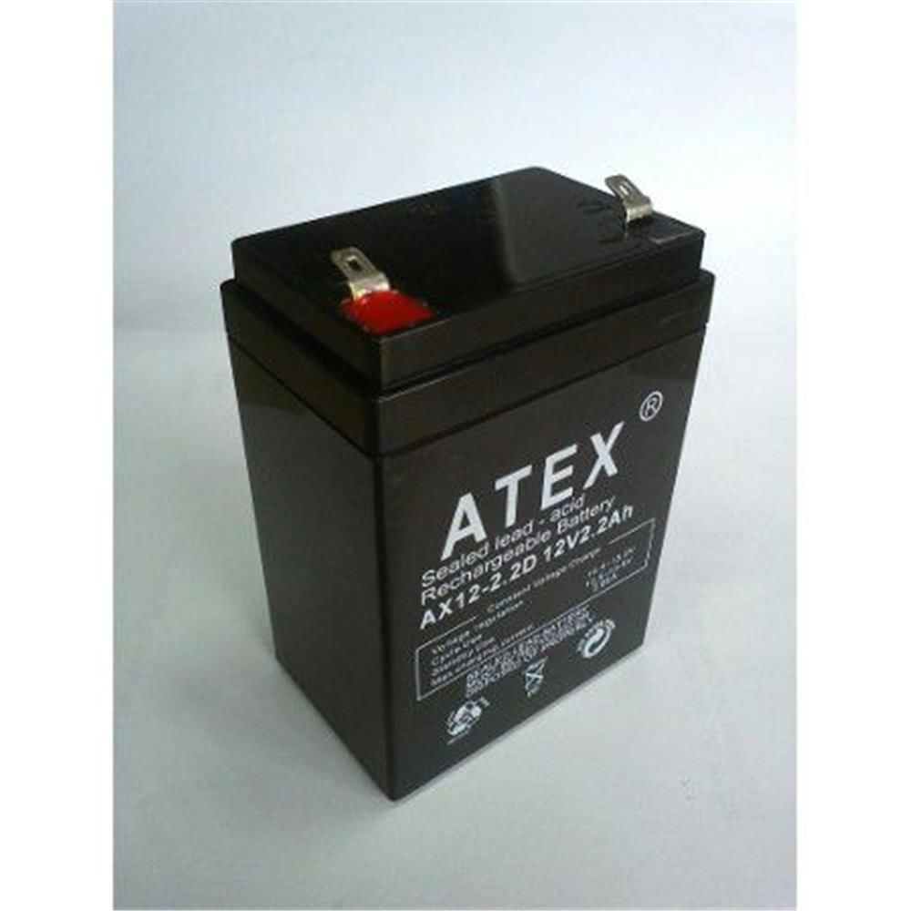 Atex AX-12V 2.2Ah Dik Tip Bakımsız Kuru Akü (Alarm ve Medikal Cihaz Uyumlu)
