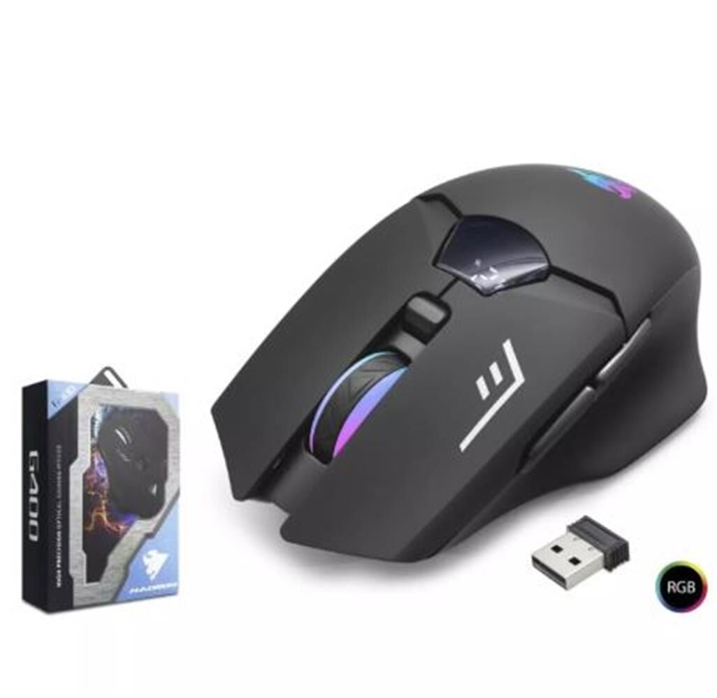 Hadron G400 Siyah Bluetooth & 2.4GHz Wireless Şarj Edilebilir LED Ekranlı RGB 1600 DPI Sessiz Optik Oyuncu Mouse