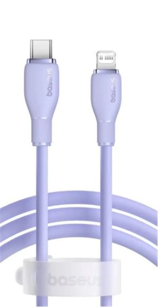 Baseus Pudding Serisi USB-A'dan Lightning'e 2.4A 1.2m Mor Hızlı Şarj ve Veri Senkronizasyon Kablosu